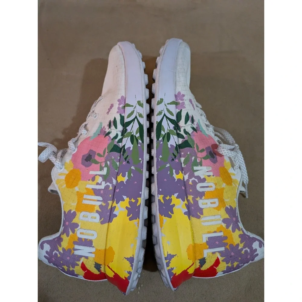 NoBull Matryx Floral Golf Shoes Mens 13.5 White Multicolor Low Top Lace Up